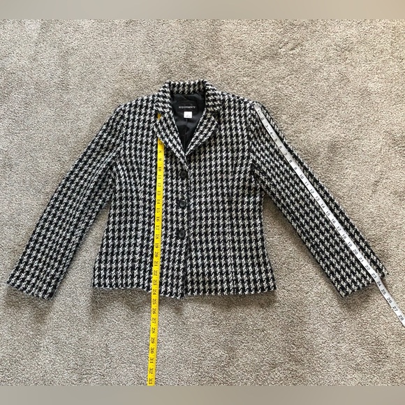 Requirements tweed Houndstooth blazer size 12 polyester wool blend workwear - Picture 6 of 11